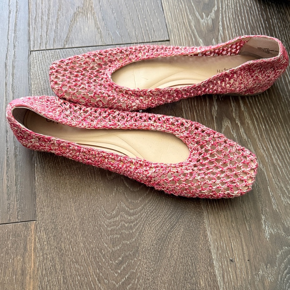 Women’s On 34th Red Crochet Ballet Flats